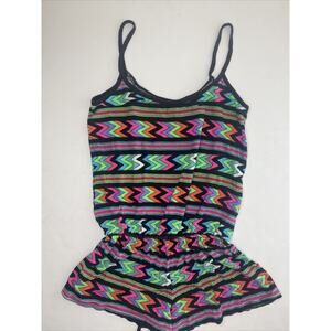 JOE BOXER PLUS JUNIOR WOMAN Medium SUMMER ROMPER neon multicolor drawstring